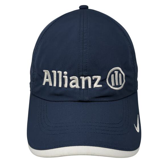Allianz Strapback Baseball Cap Blue One Size Adjustable 6 Panel Nike Golf - Picture 1 of 10